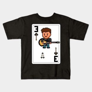 Pixelrockstars Three of Spades Playing Card Kids T-Shirt